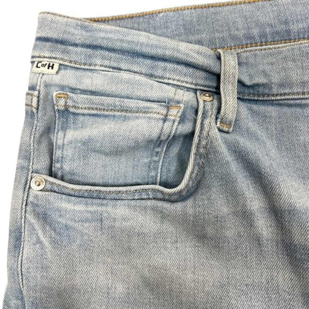 Citizens of Humanity Lyra Wide Leg Crop Jeans 32" Marquee Light Wash Raw Hem - Picture 10 of 14